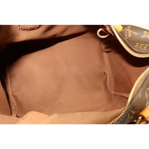 Vintage Louis Vuitton Leather Monogram Speedy Boston Hand Bag Brown - Picture 6 of 16